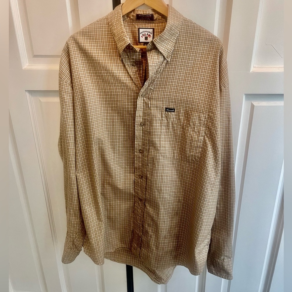 Faconnable Mens Long Sleeved Dress Shirt